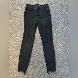 Women's Black Distressed Jeans